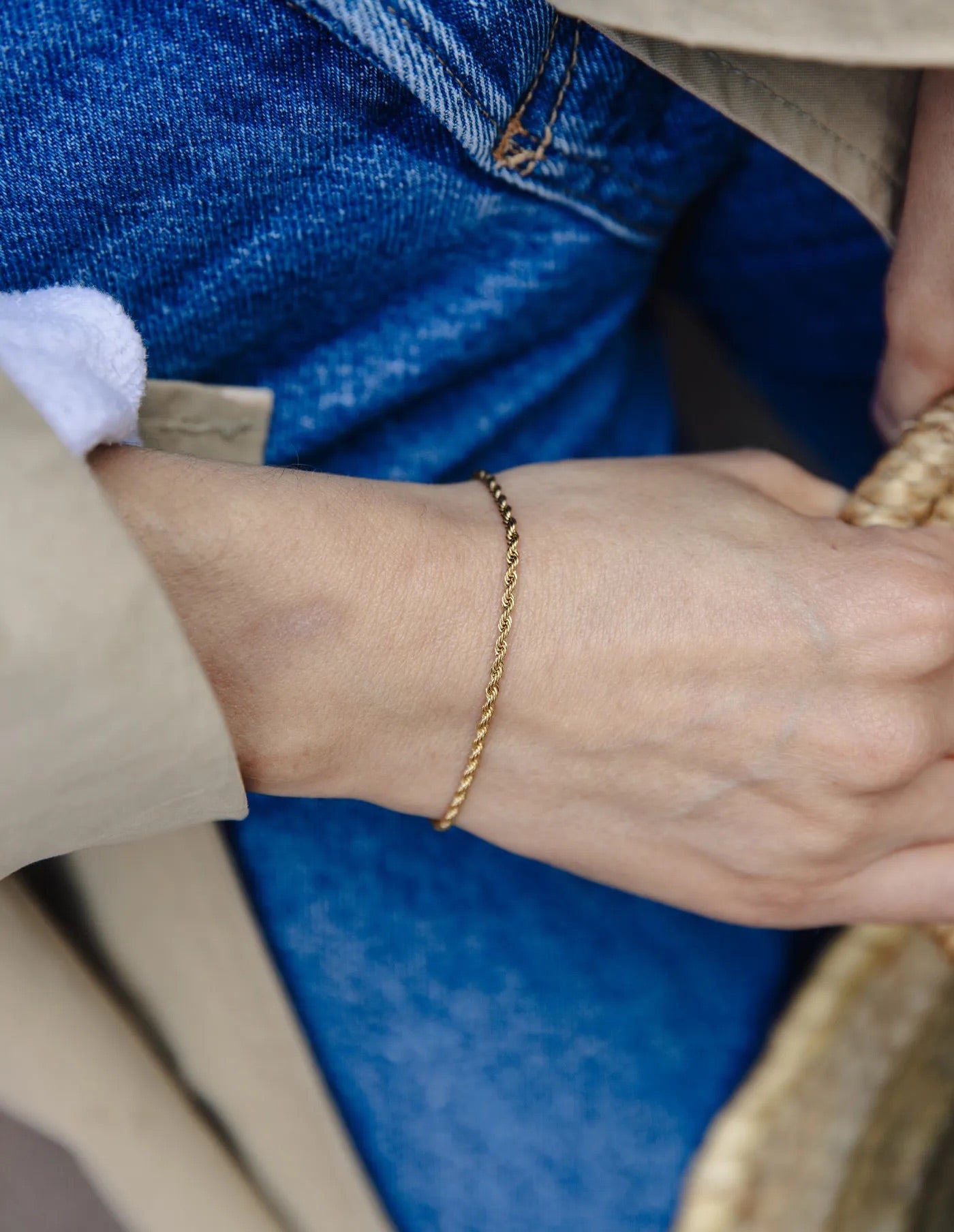 Gold Rope Twist Bracelet