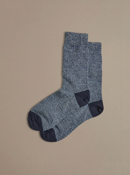 Merino Wool Socks, Denim Blue