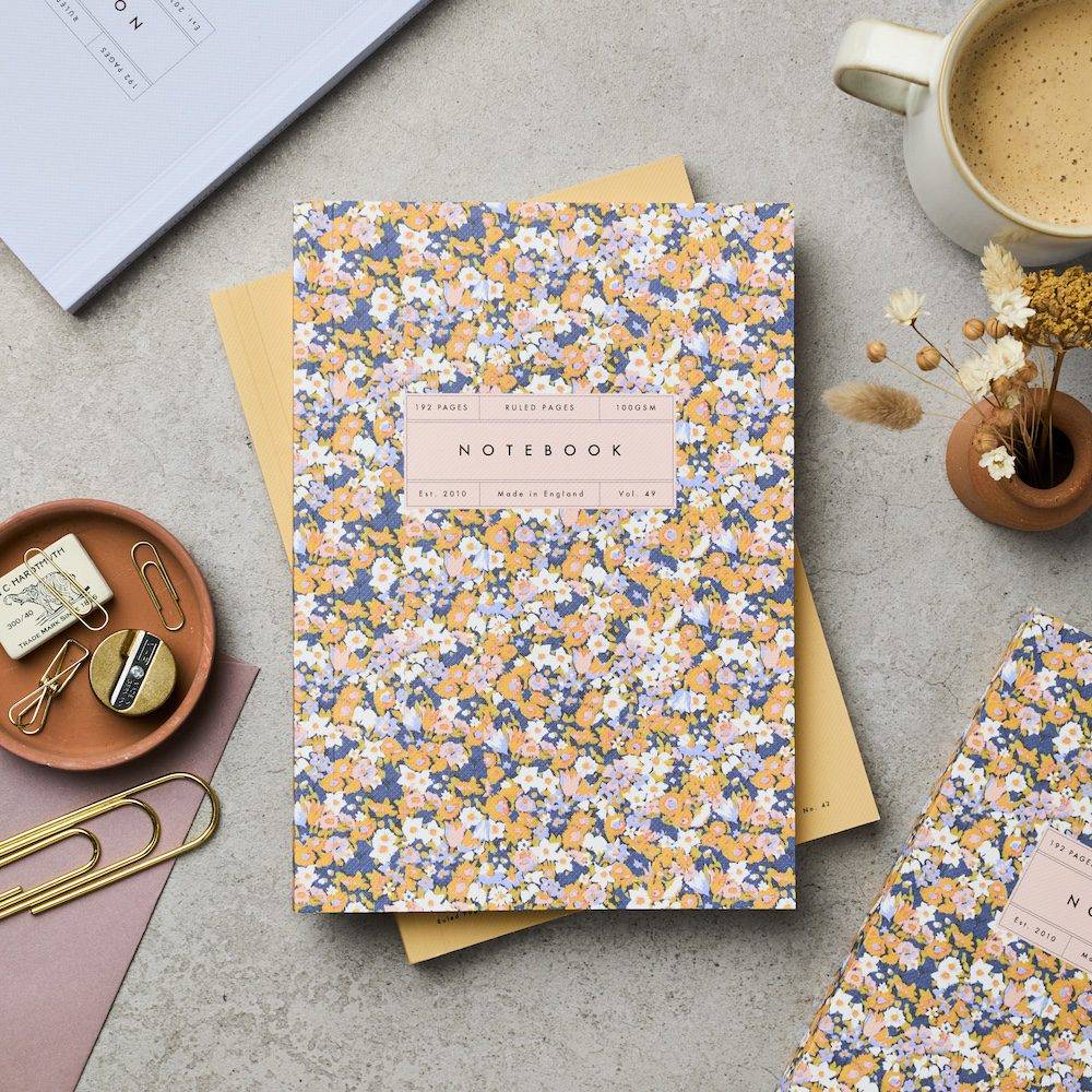 Patricia Floral Flat Lay Notebook, Lined