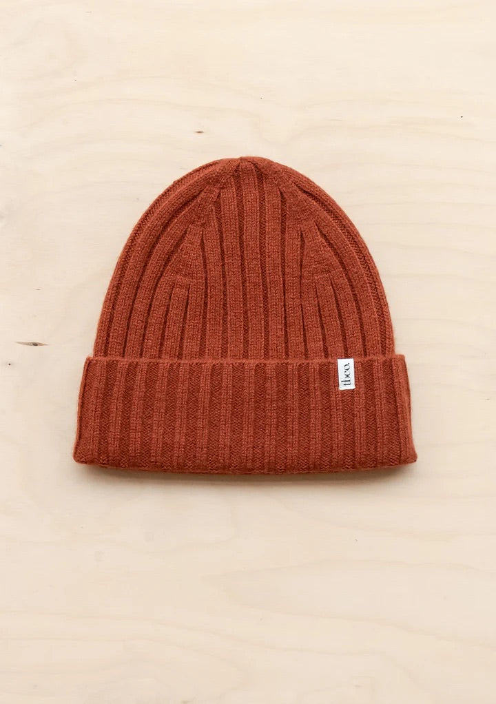 Cashmere & Merino Beanie, Rust